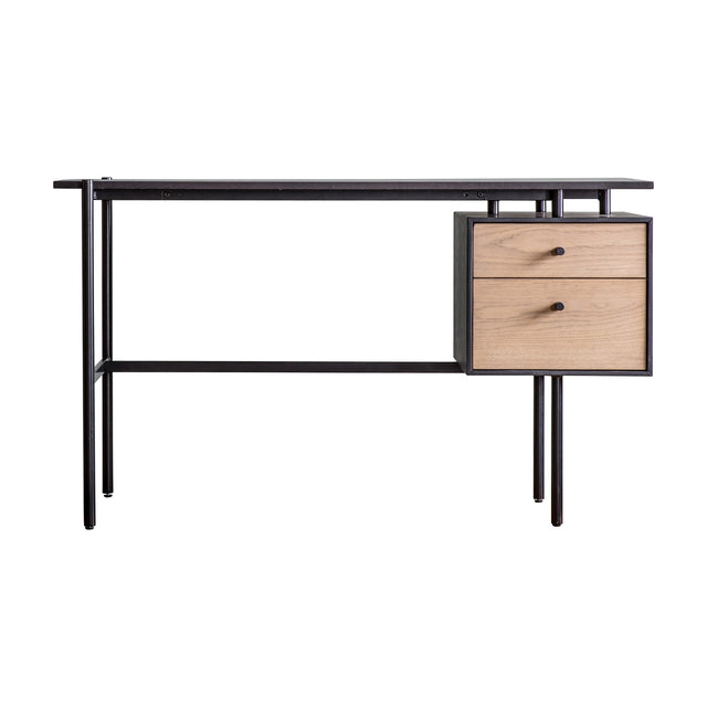 Carbury Two Drawer Desk – Black