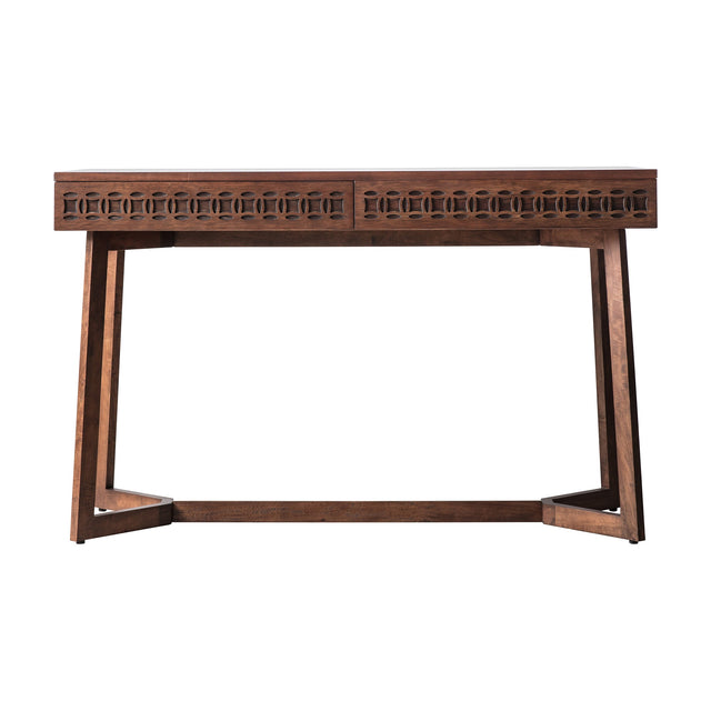 Boho Retreat Two Drawer Desk – Brown