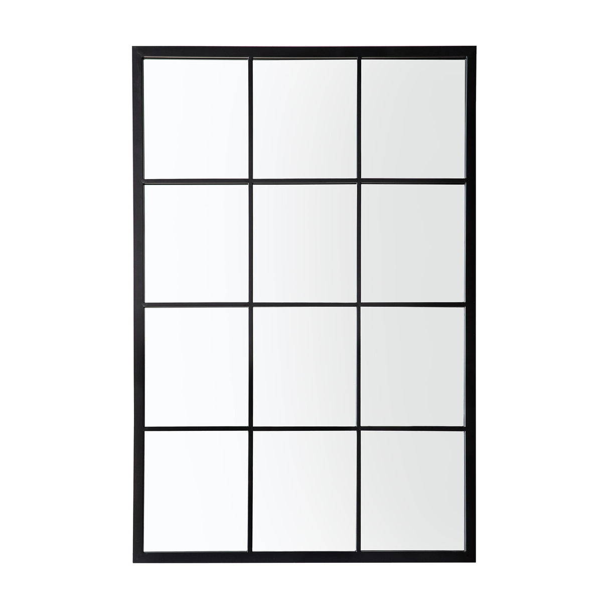 Darland Window Pane Wall Mirror – Black