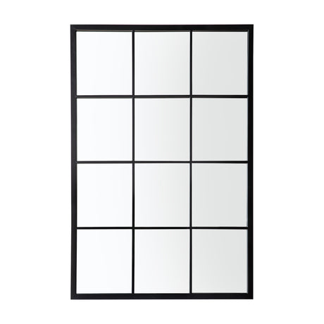 Darland Window Pane Wall Mirror – Black