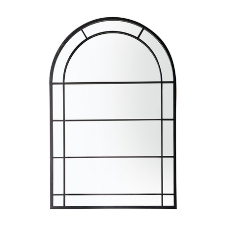Pinden Arched Window Mirror – Black