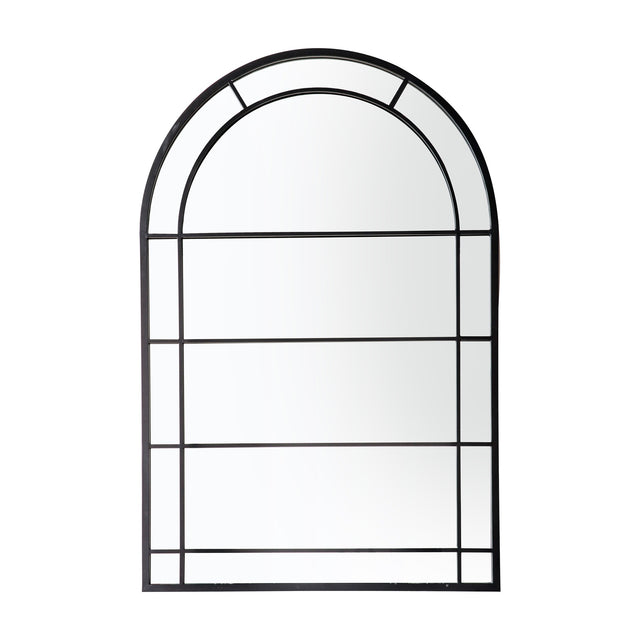 Pinden Arched Window Mirror – Black