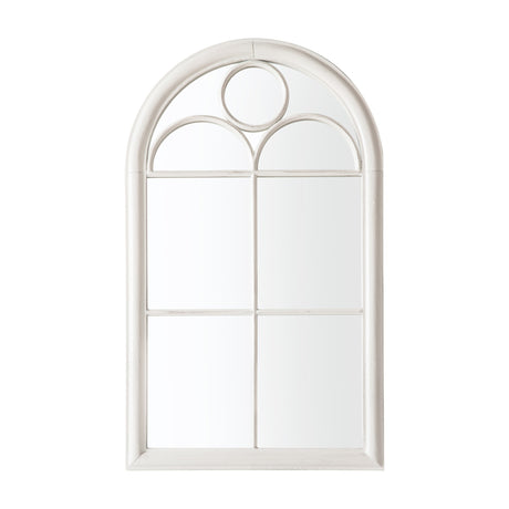 Nurstead Arched Window Mirror – White