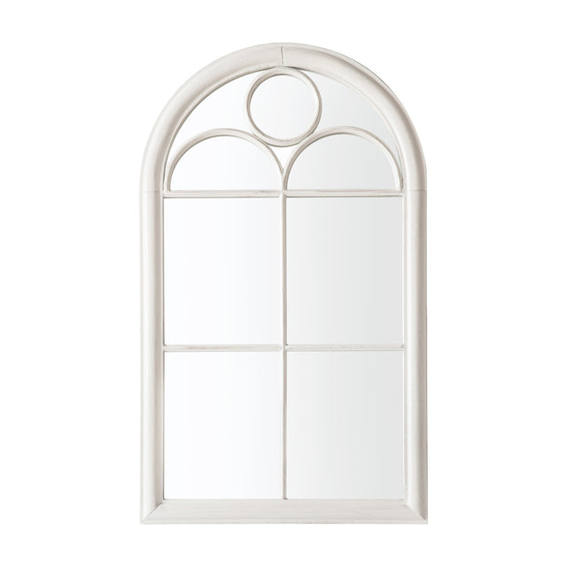 Nurstead Arched Window Mirror – White