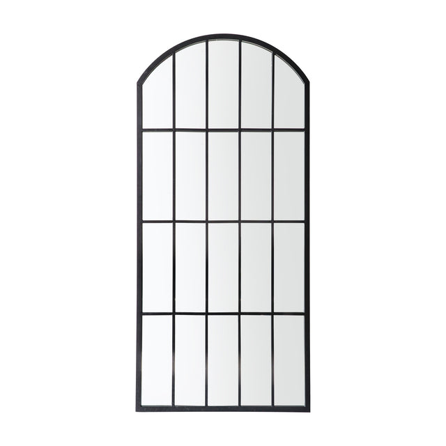 Kemsley Arched Window Mirror – Black