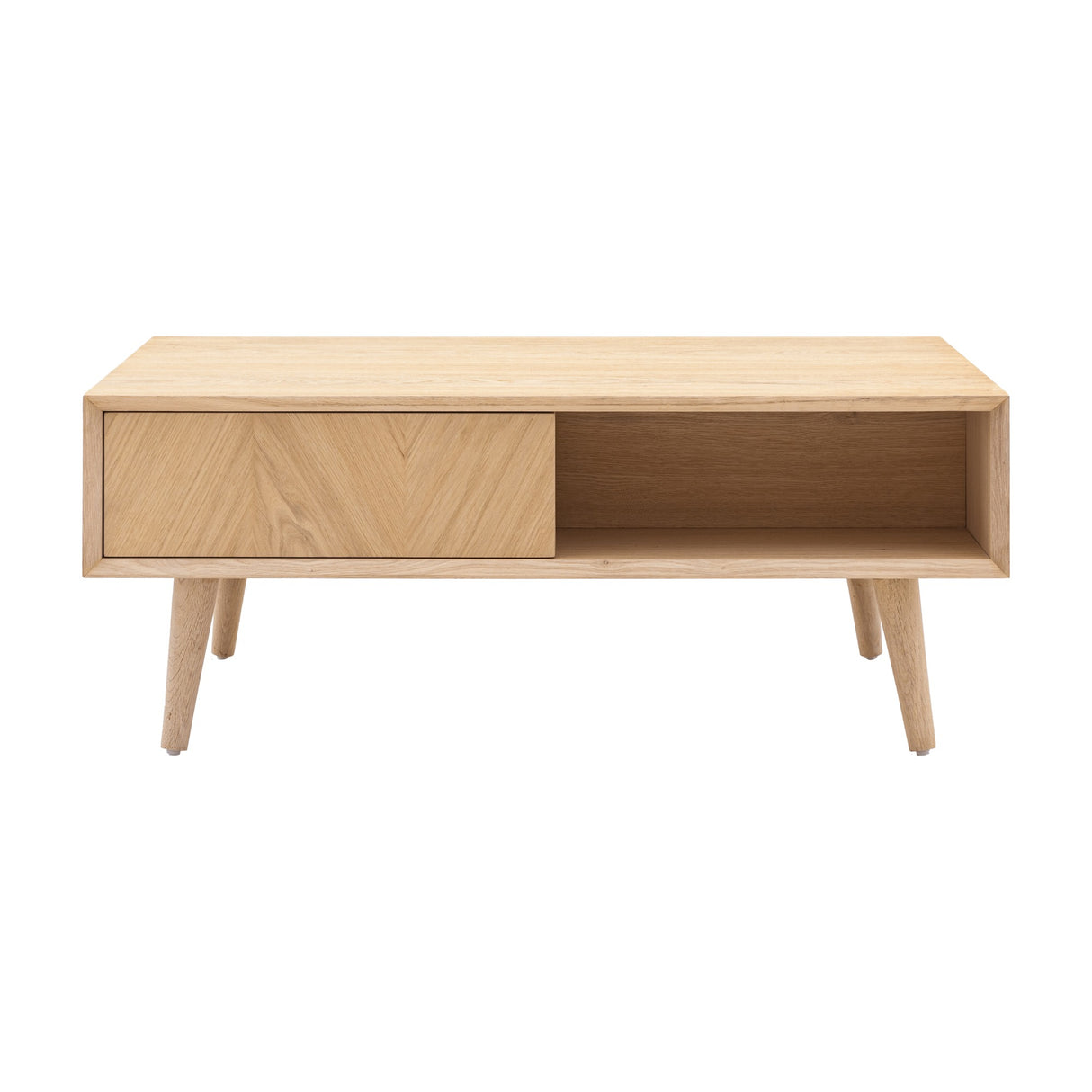 Milano Herringbone Coffee Table – Natural Oak