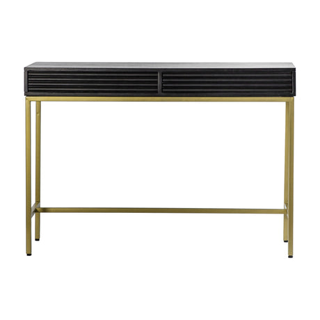 Ripple 2 Drawer Console Table – Black