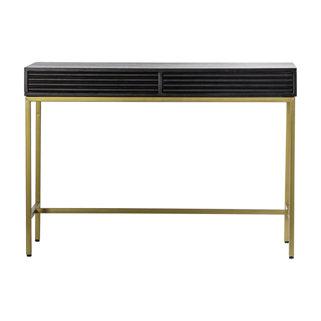 Ripple 2 Drawer Console Table – Black