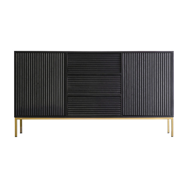 Ripple 2 Door 3 Drawer Sideboard – Black