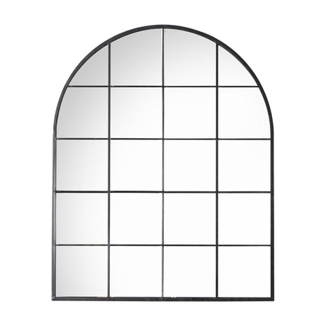 Hampstead Arched Window Mirror – Black
