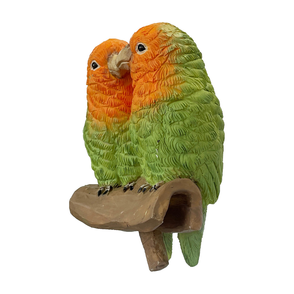 Lovebird Pair Pot Hanger Figurine – Green