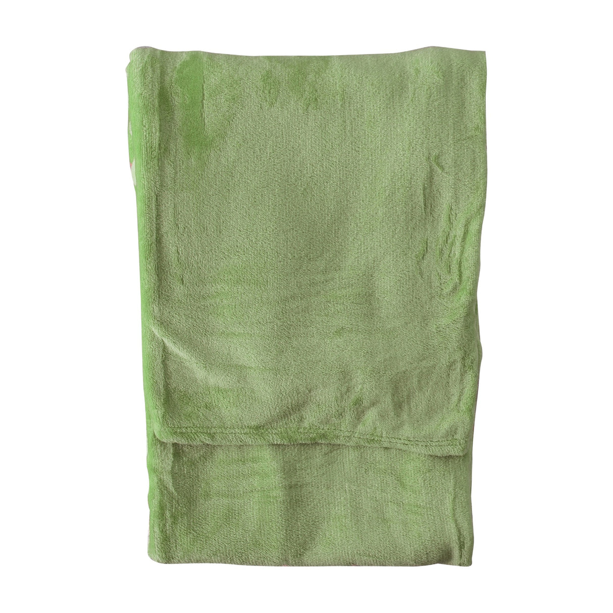 Rolled Flannel Fleece Throw – Pale Green
