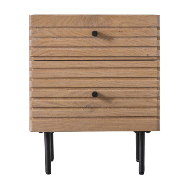 Okayama 2 Drawer Bedside – Oak