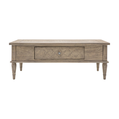 Rustique Push Drawer Coffee Table – Natural