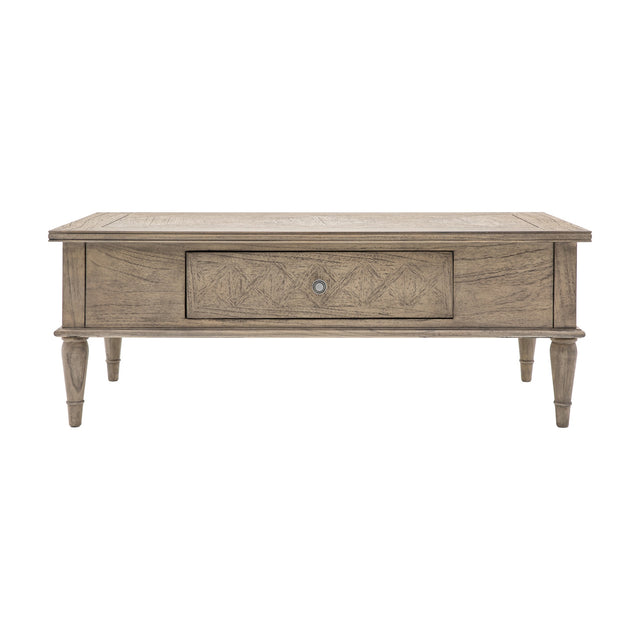 Rustique Push Drawer Coffee Table – Natural