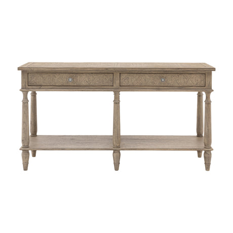 Rustique Console Table 2 Drawer – Natural