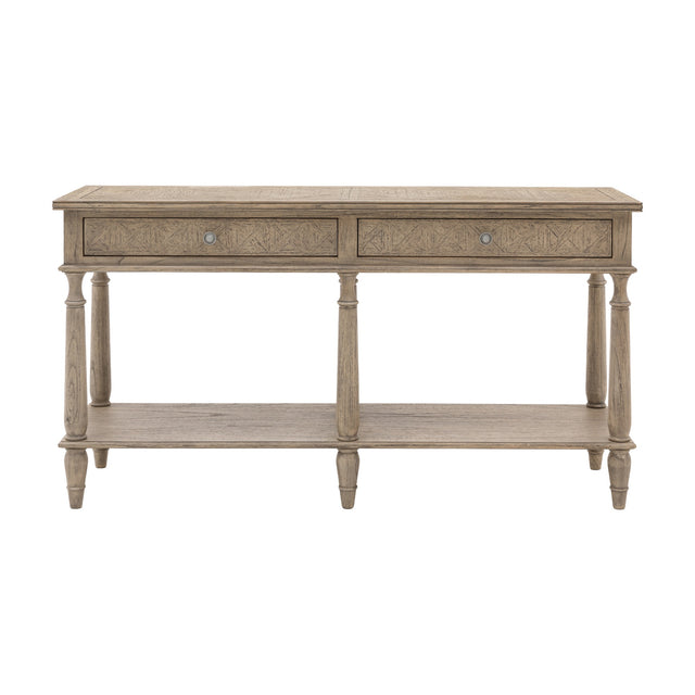 Rustique Console Table 2 Drawer – Natural