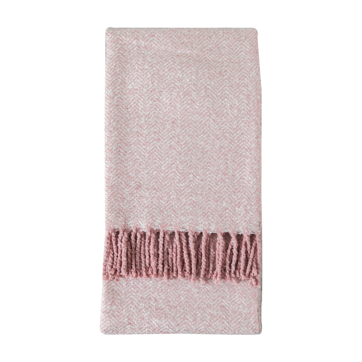 Herringbone Faux Mohair Throw