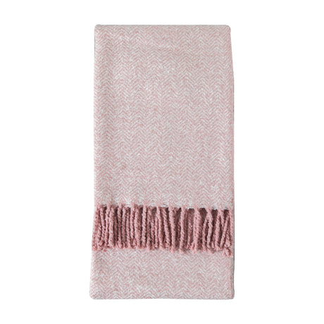 Herringbone Faux Mohair Throw