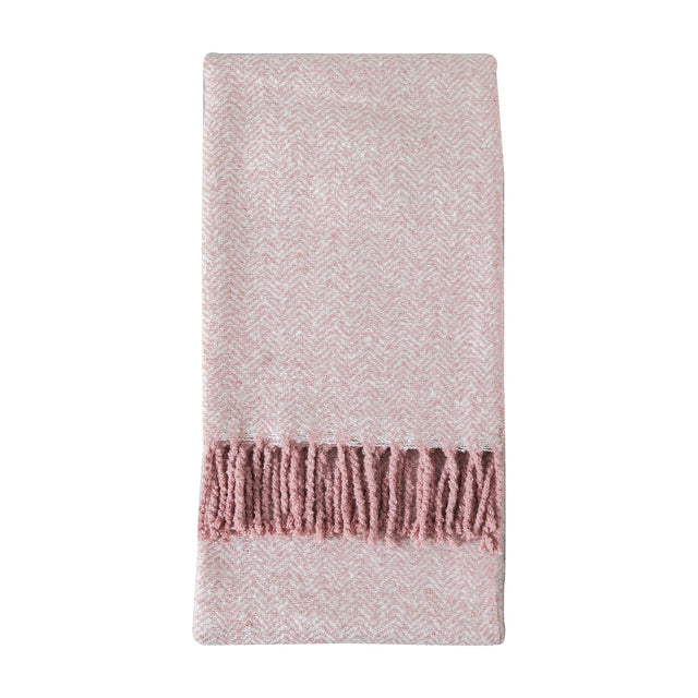 Herringbone Faux Mohair Throw