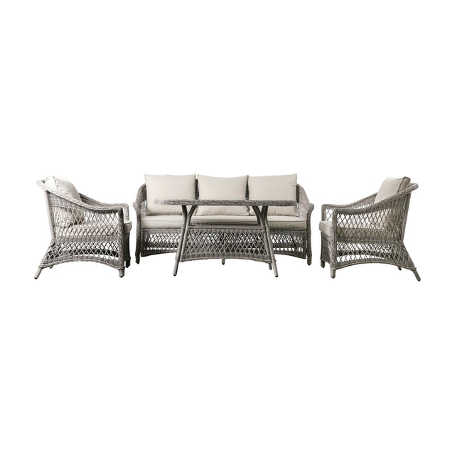 Menton Country Sofa Dining Set – Stone