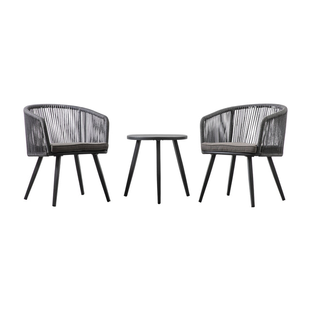 Cassis Bistro Set – Charcoal
