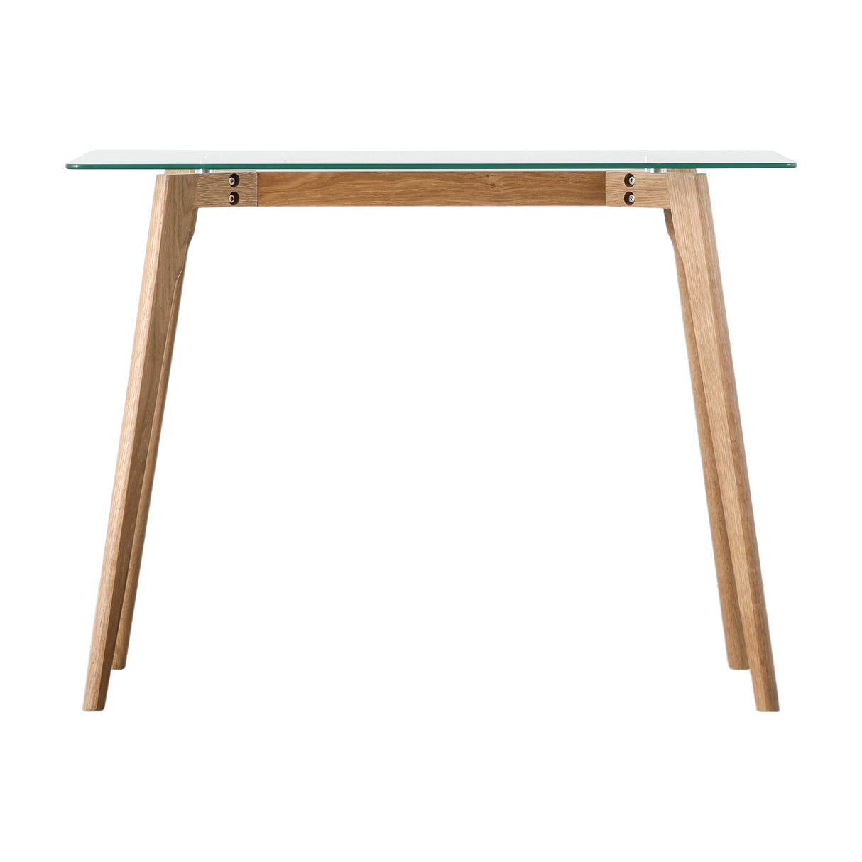 Blair Glass Top Desk – Natural