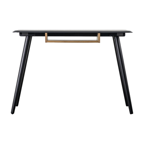 Maddox Desk with Open Shelf – Black