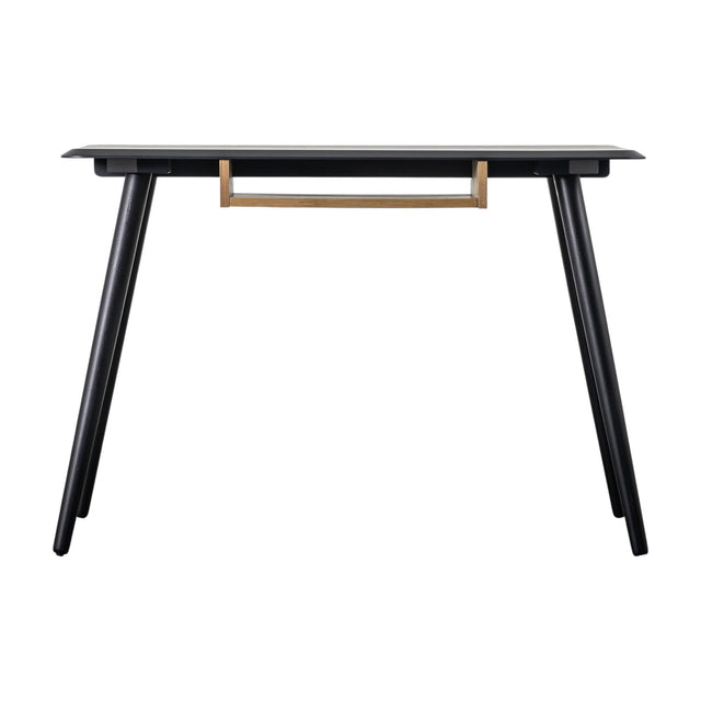 Maddox Desk with Open Shelf – Black
