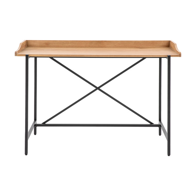 Torrington Desk with Metal Frame – Natural Oak