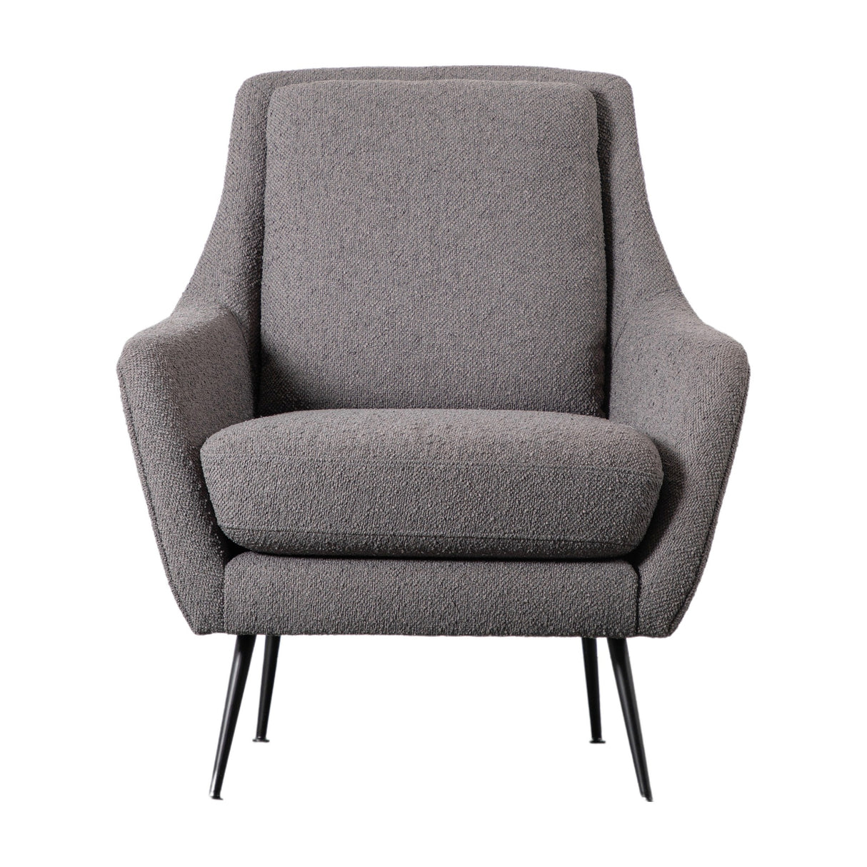 Brompton Boucle Armchair – Dark Grey
