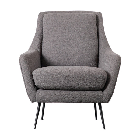 Brompton Boucle Armchair – Dark Grey
