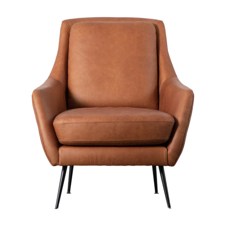 Brompton Leather Armchair – Tan