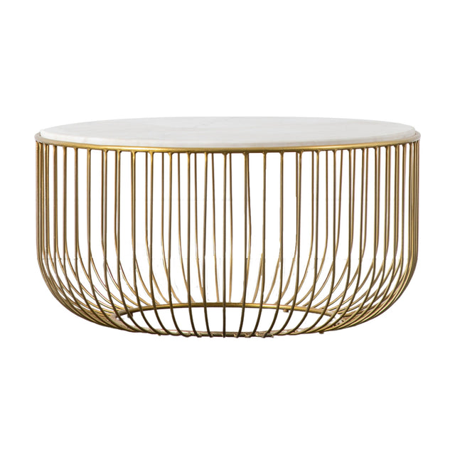 Riley Marble Coffee Table – White