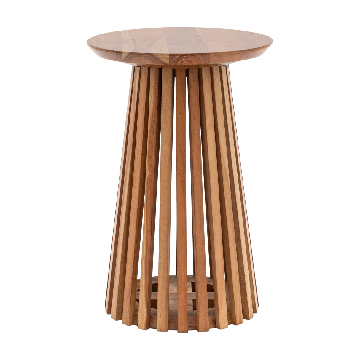 Brookland Slatted Side Table – Natural