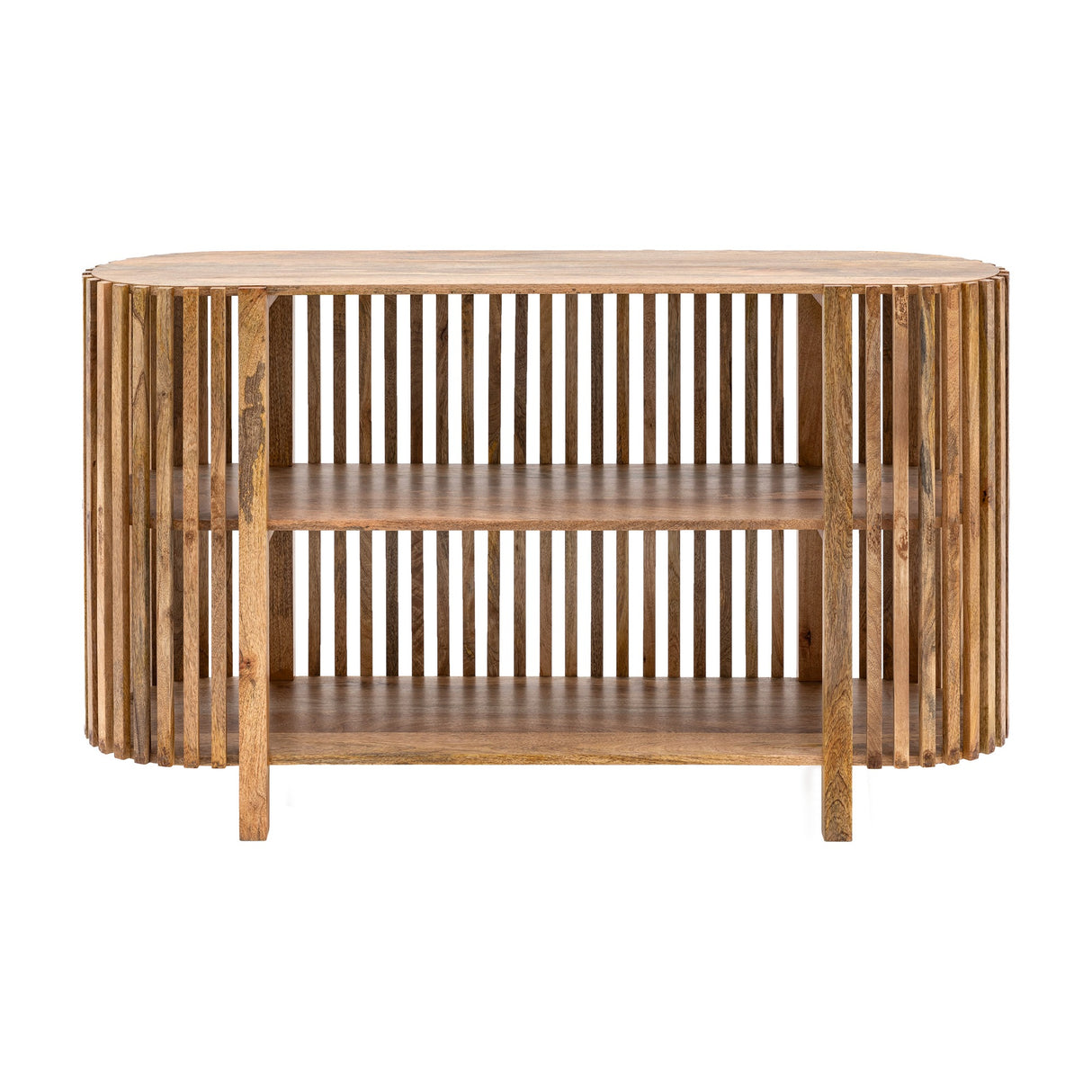 Voss Slatted Console Table – Natural