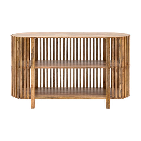 Voss Slatted Console Table – Natural