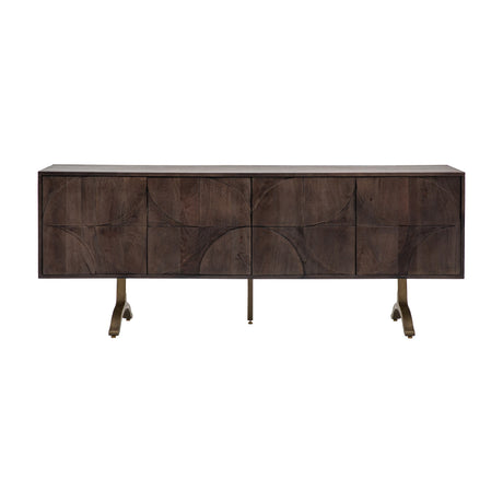 Sharma 4 Door Sideboard with Carved Doors – Brown