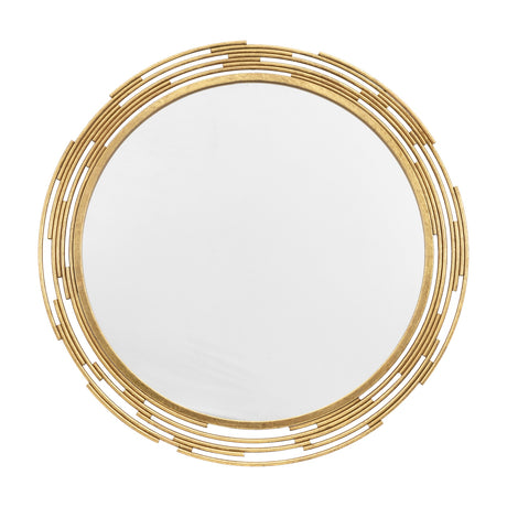 Cristo Round Metal Mirror – Gold