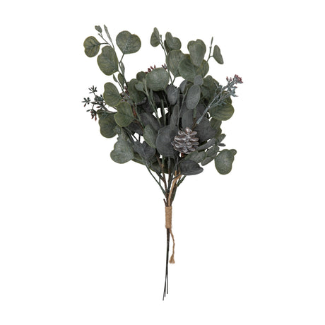 Artificial Seeded Eucalyptus Bundle with Pinecones – Dusky Green