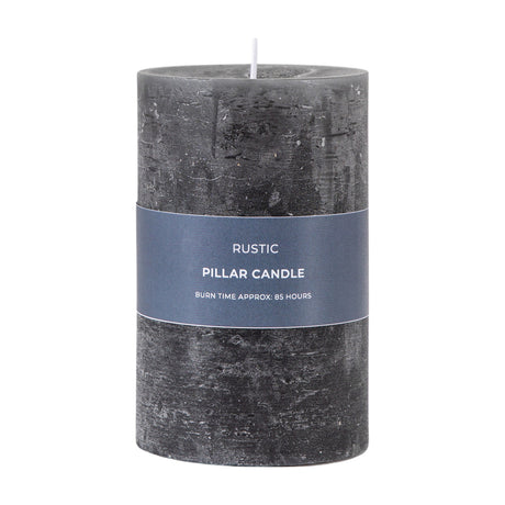 Rustic Pillar Candle – Slate