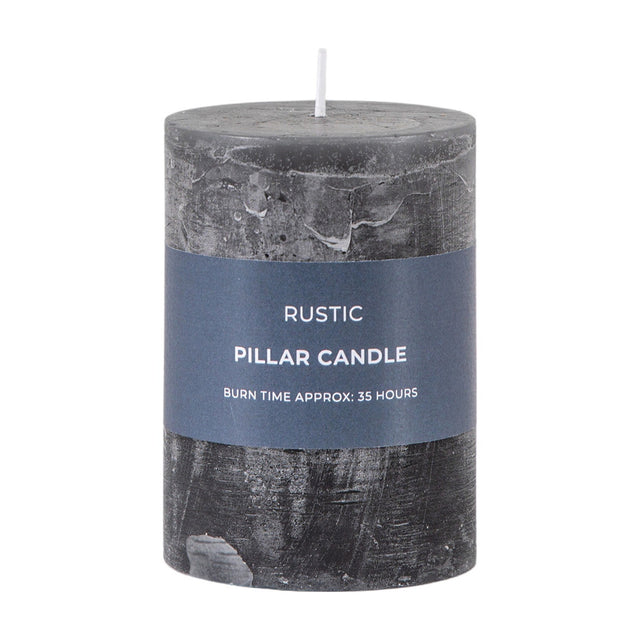 Rustic Pillar Candle – Slate