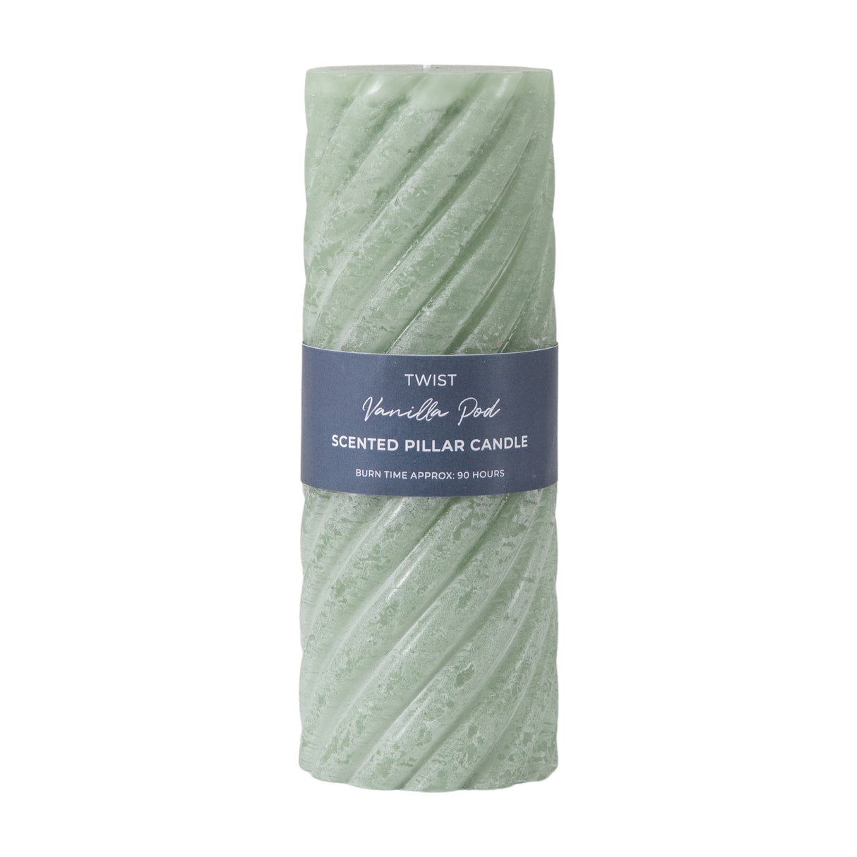 Twist Vanilla Pod Scented Pillar Candle Set of 2