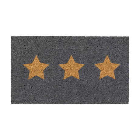 Triple Star Coir Doormat – Grey