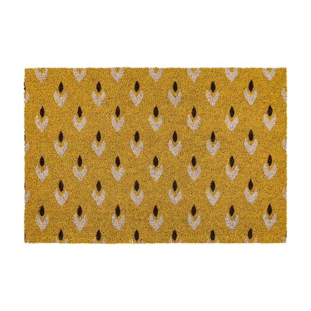 Ikat Coir Doormat – Ochre
