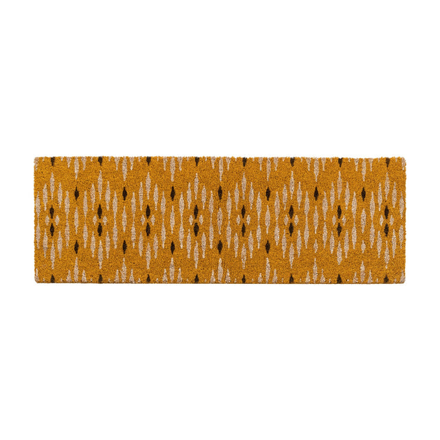 Ikat Coir Double Doormat – Ochre