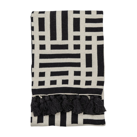 Merton Knitted Tassel Throw