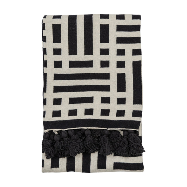 Merton Knitted Tassel Throw