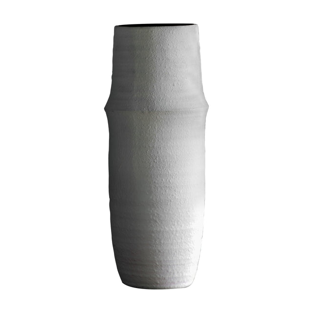 Larson Textured Floor Vase – White