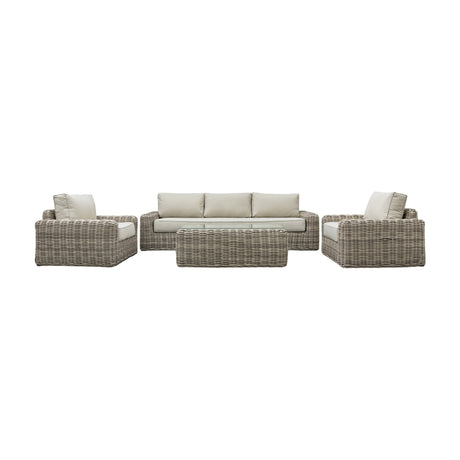 Ragusa Rattan Garden Lounge Set – Natural